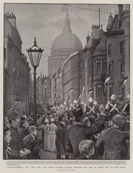 Verstärkungen für das Kap, die Neunten Lanzenreiter ziehen durch die Stadt auf dem Weg zu den Docks